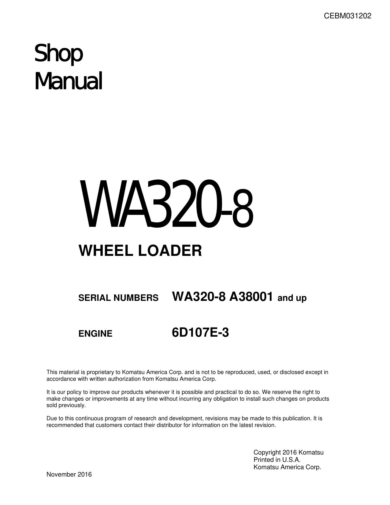 WA320-8 Shop Manual